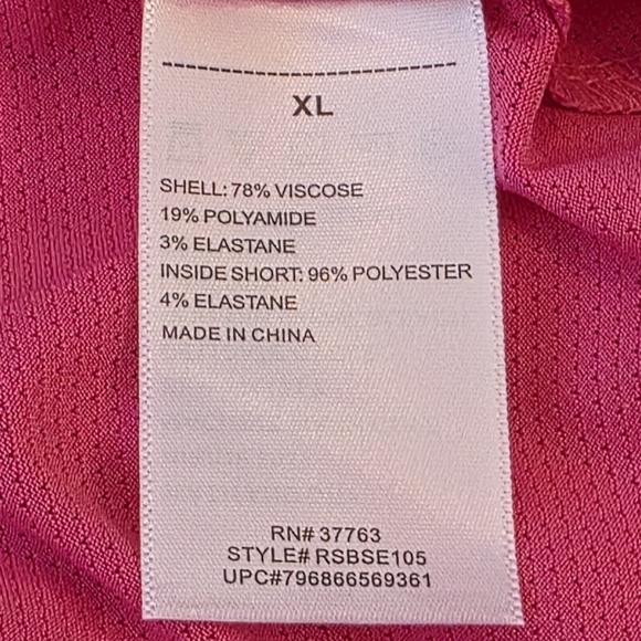 Rafaella Fuchsia & Red Tropical Leaf Pattern Skort Size XL - Picture 6 of 6